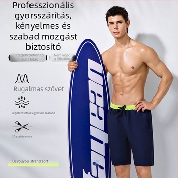 Férfi gyorsan száradó úszónadrág kettős rétegű kialakítással, külső anyag 85% poliészter, bélés 100% poliészter, 220 g, ideális úszáshoz és vízben sétáláshoz