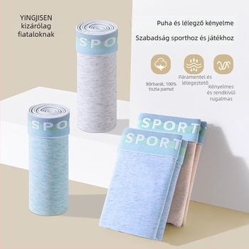 Fiúknak való pamut boxer alsó Yingjisen márka, 95% pamut, középtalpas, 8 év feletti gyermekeknek (140 cm fölött), 4 tűs 6 szálas varrás, biztonsági osztály A