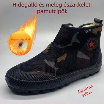 Otthoni papucs vászon felsőrésszel és gumitalppal, könnyű, csúszásmentes, kopásálló, uniszex