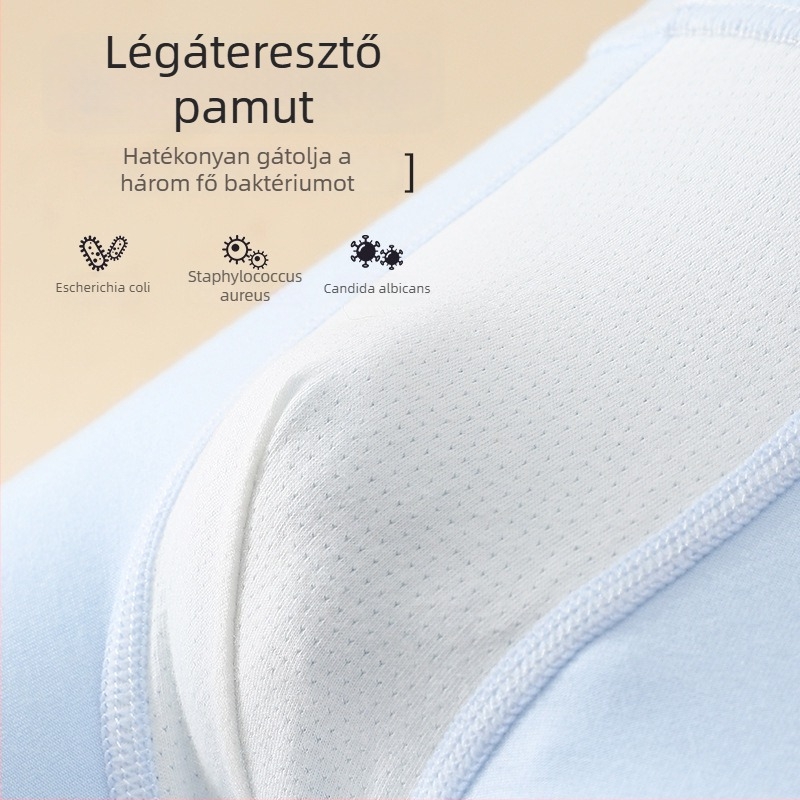 7A antibakteriális pamut gyerek boxeralsó, magas elasztikusság, lágy kefés felület, 95% pamut