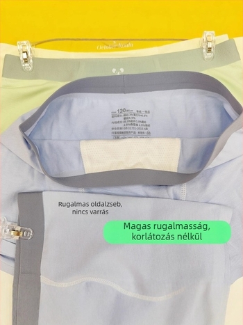 Gyerekeknek készült varrás nélküli modal boxeralsó, lélegző és antibakteriális, Modal tartalom 45–50%, 8 év feletti fiúknak