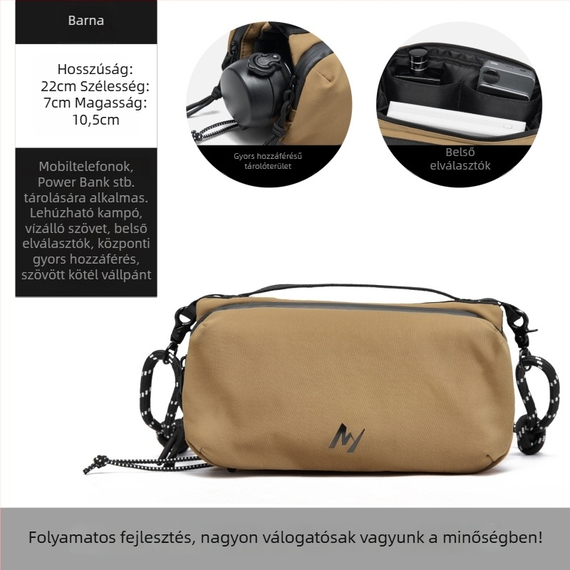 Férfi crossbody táska Oxford anyagból, vízálló, ultrakönnyű, kopásálló; utcai stílus; nyár 2024; mindennapi viselet