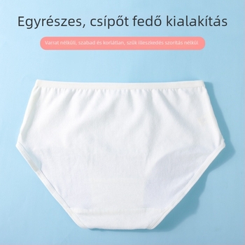 Fehér pamut bugyik lányoknak, iskolás korú gyerekeknek, egyszínű, nyári alsónemű