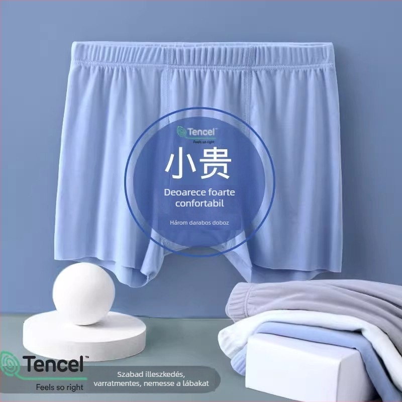 Fiúknak boxeralsó, magas derék, seamless, nyári vékony anyag, 90% viszkóz, ice silk