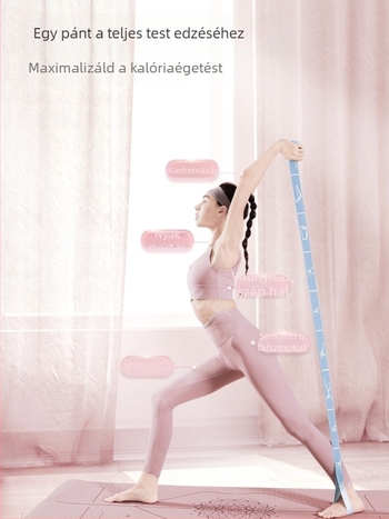 Jóga nyújtóöv digitális szegmentált kialakítással – anyag: nylon + latex selyem, edzéshez és tánchoz