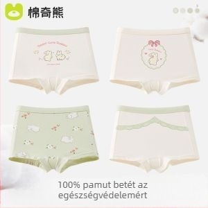 100% pamut gyerekek lányoknak alsónemű, boxerek 3–8 éveseknek