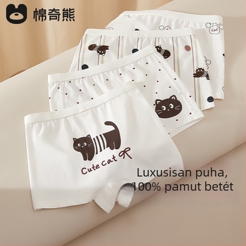 100% pamut gyerekek lányoknak alsónemű, boxerek 3–8 éveseknek