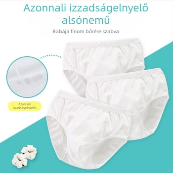 Fehér háromszög alakú fiú tornászalásó, 95% pamut, 5% elasztán, varrás nélküli, Sivice, méret M/L