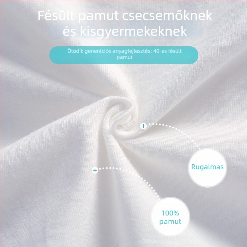 Fehér háromszög alakú fiú tornászalásó, 95% pamut, 5% elasztán, varrás nélküli, Sivice, méret M/L
