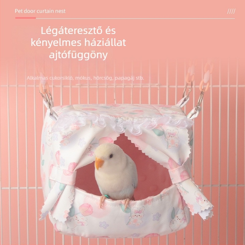 Hörcsög alvó fészek – Kompozit anyagú textil, Beltéri használat, Négyzet alakú, Pihenés és rejtőzés