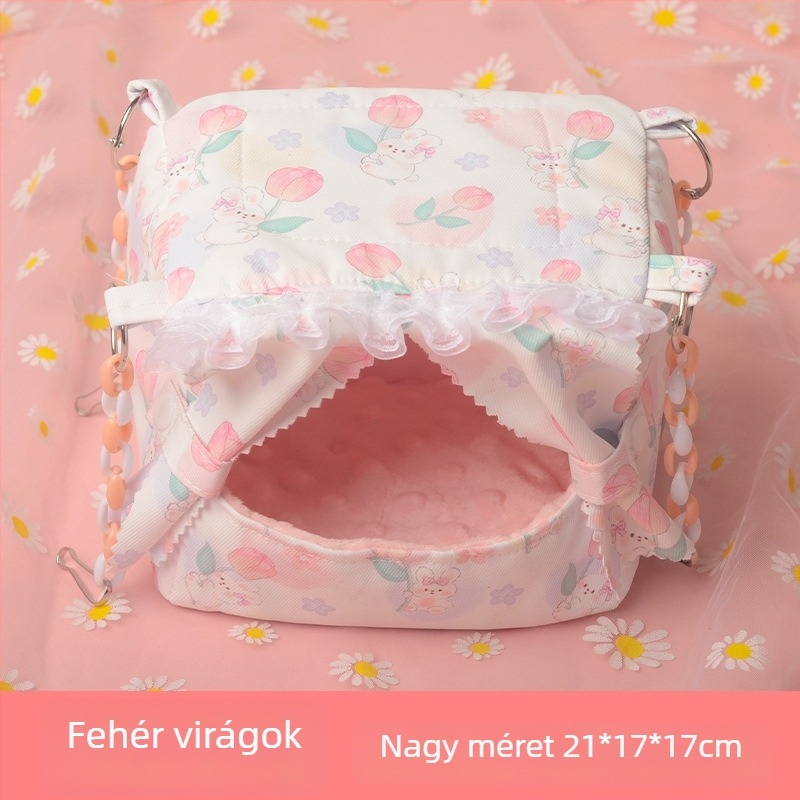 Hörcsög alvó fészek – Kompozit anyagú textil, Beltéri használat, Négyzet alakú, Pihenés és rejtőzés
