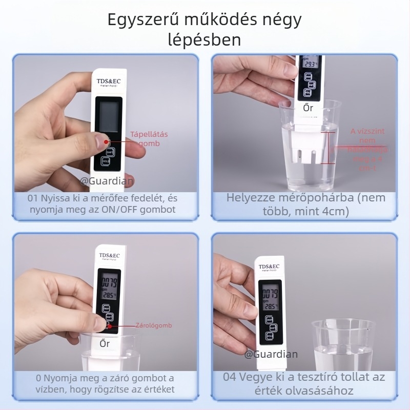 Ivóvízhez tervezett online vízminőség-analizátor, nehézfémek tesztelése