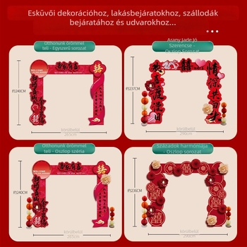 Esküvői ív alakú kapu üdvözlő oszlopokkal kültéri vidéki esküvőhöz – Anyag: Egyéb; Márka: Jiang su; Csomagolás: Szokásos csomagolás; Alkalom: Esküvő