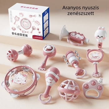 Le zai Kézi tamburin – Műanyag babajáték, Korai tanulási eszköz, Kényelmes a babának, Dobozos csomagolás, 3C műanyag játék