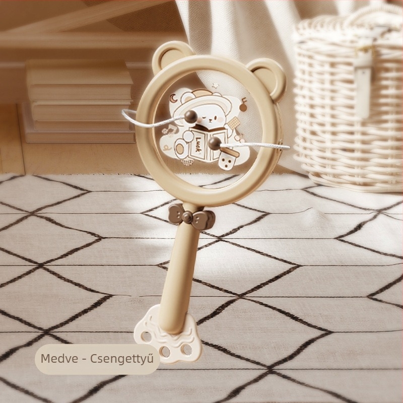 Le zai Kézi tamburin – Műanyag babajáték, Korai tanulási eszköz, Kényelmes a babának, Dobozos csomagolás, 3C műanyag játék