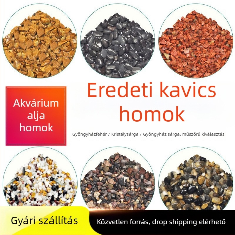 Akvárium aljzatához való homok — Anyag: homok; Eredet: Kína; Csomagolás: 1 tasak; Súly: 2.5