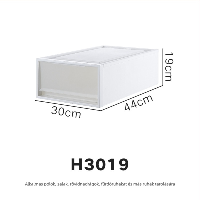 Repentance Műanyag fiókos tároló doboz, matt átlátszó, szerelés nélkül, 40–50 L, japán stílus, por- és nedvességálló