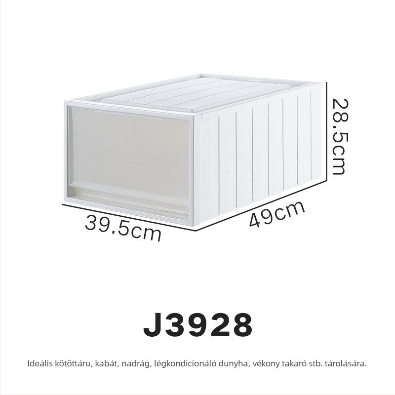 Repentance Műanyag fiókos tároló doboz, matt átlátszó, szerelés nélkül, 40–50 L, japán stílus, por- és nedvességálló