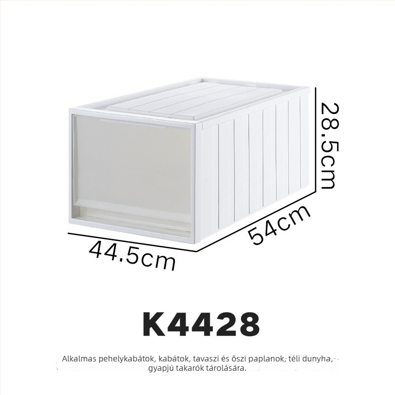 Repentance Műanyag fiókos tároló doboz, matt átlátszó, szerelés nélkül, 40–50 L, japán stílus, por- és nedvességálló