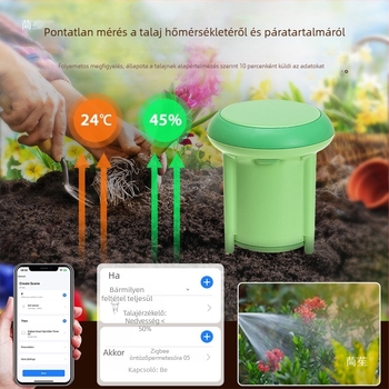 Talajtesztelő ZigBee 3.0 Wi-Fi-vel, talajhőmérséklet és nedvesség érzékelővel, nehézfémteszteléssel