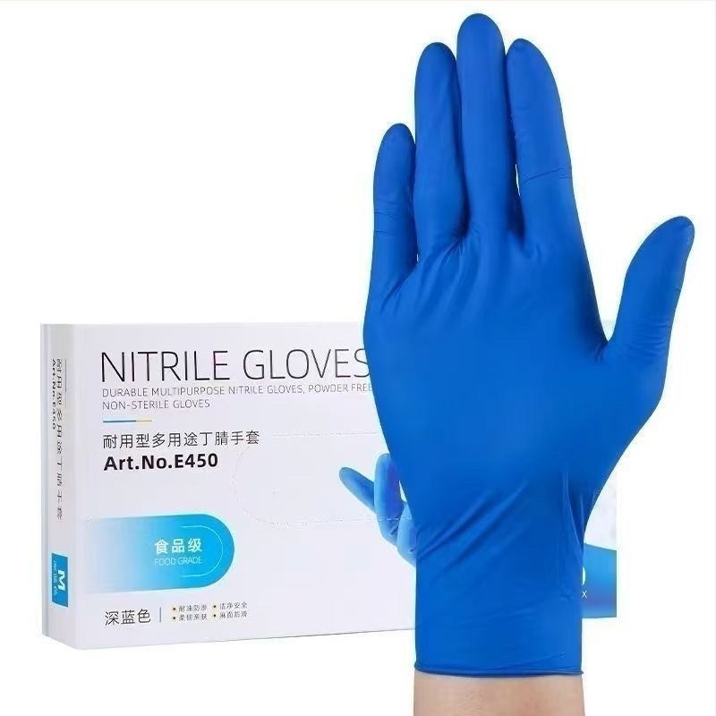 Nitril egyszer használatos kesztyűk, élelmiszer-minőségű, cateringhez, vízálló