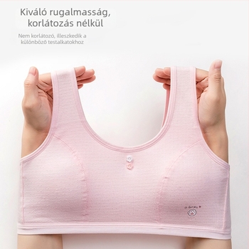 Lányok edzésmelltartója, 2. szakasz, pamut, lélegző, levehető kosárbetétekkel