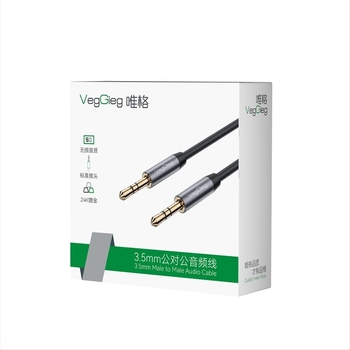 Weige 3.5 mm-es AUX audio kábel digitális eszközökhöz, aranyozott kivitel, zománcozott réz vezetőmag, CE tanúsítvány