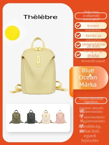 Női mini hátizsák, nylon, cipzár, utcai divat, belső telefonzseb
