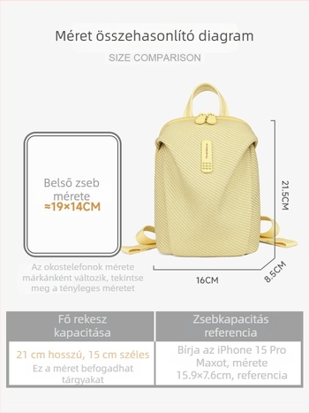 Női mini hátizsák, nylon, cipzár, utcai divat, belső telefonzseb