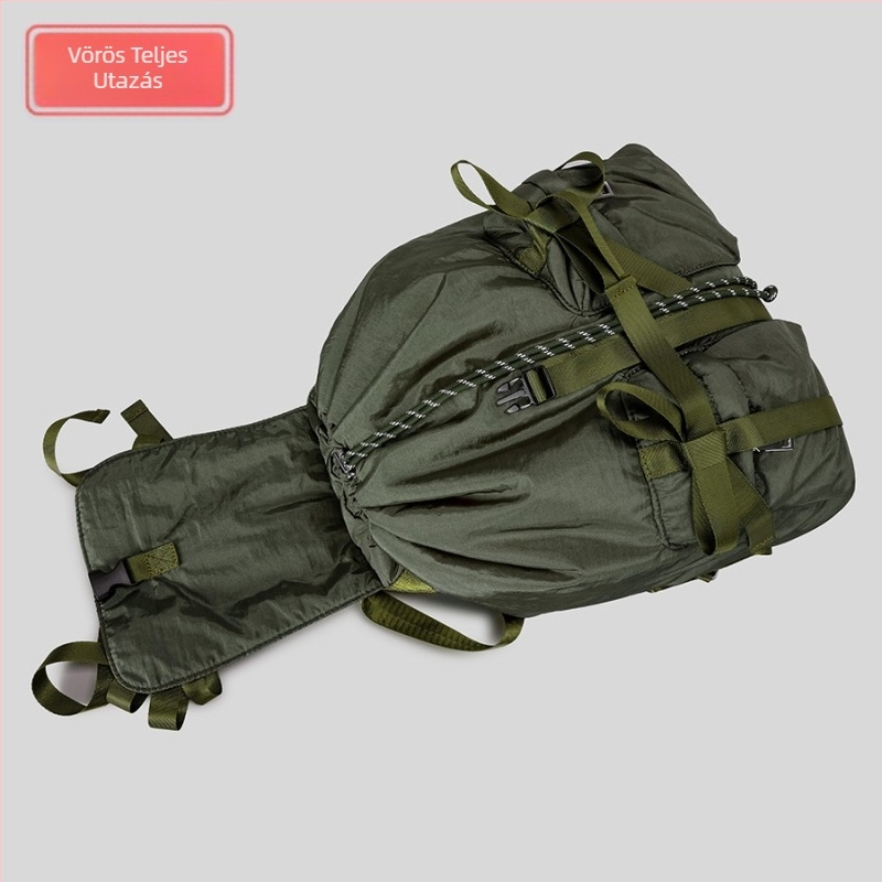 Nylon outdoor hátizsák nőknek, húzózáras zárás, cipzáras zseb, poliészter bélés, mindennapi használat