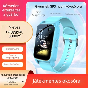 Gyerekeknek szóló 5G okosóra–telefon GPS-szel, vízálló, SIM-kártya foglalat, 2 MP kamera
