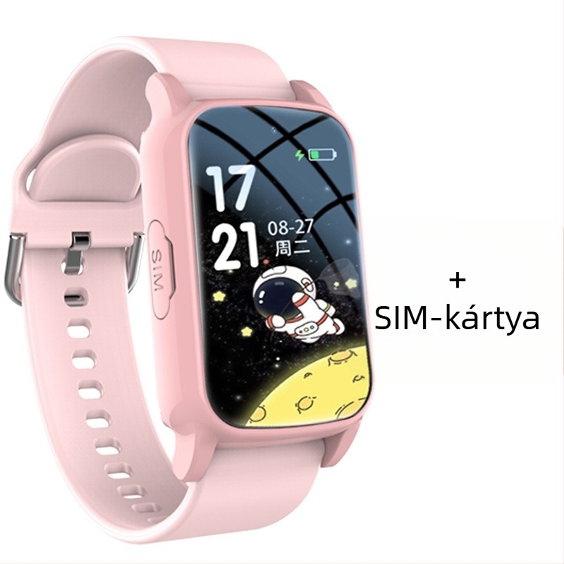 Gyerekeknek szóló 5G okosóra–telefon GPS-szel, vízálló, SIM-kártya foglalat, 2 MP kamera