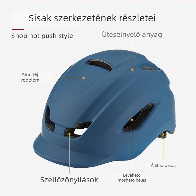 Kerékpáros sisak, uniszex, felnőtt, PC/EPS, testreszabható dizájn Think logóval