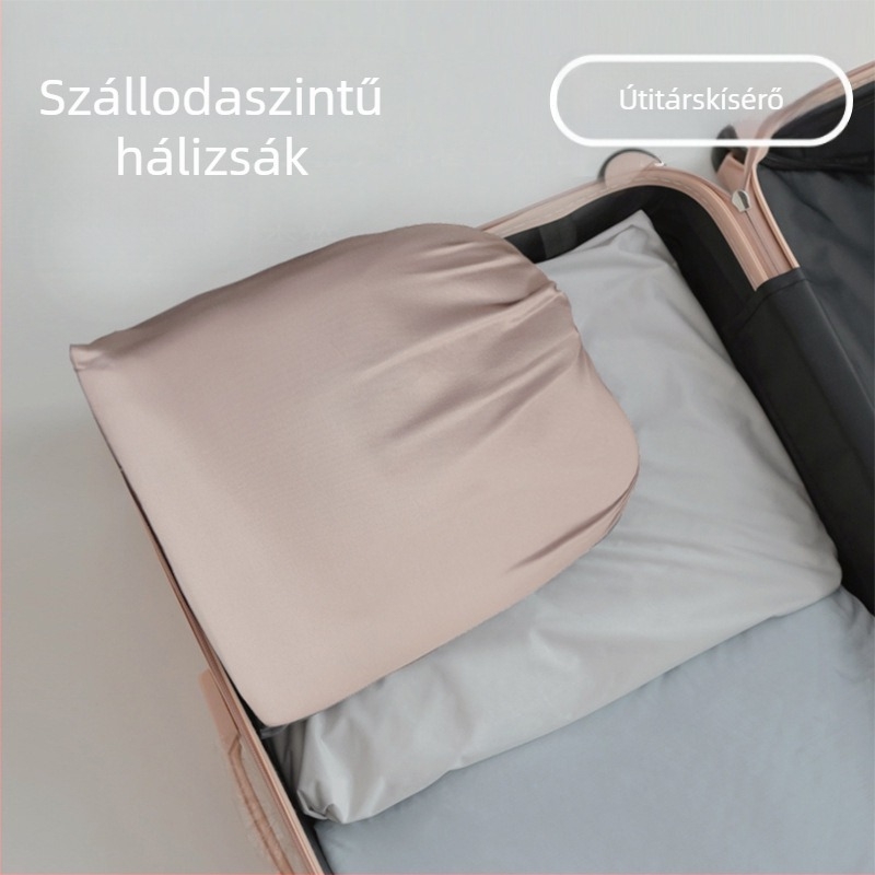 Utazó hálózsák készlet poliészter töltettel, Mulberry selyem bélés, poliészter anyagú szövet, boríték típusú szerkezet, felnőtteknek