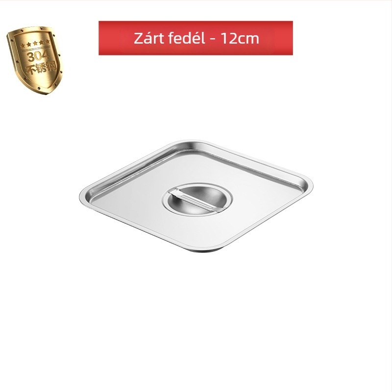 304 rozsdamentes acél négyszögletes fűszertároló fedővel