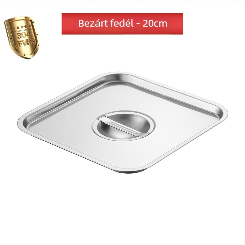 304 rozsdamentes acél négyszögletes fűszertároló fedővel