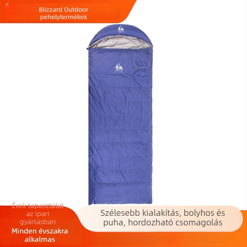 Felnőtt számára készült boríték típusú alvózsák, töltet: kacsa toll, bélés: nylon, anyag: nylon, szerkezet: boríték típus