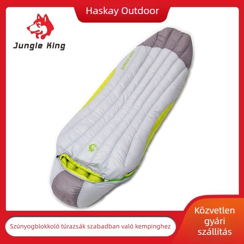 Kacsa tollas mumiás hálózsák kültéri kempingezéshez — megnövelt és széles, 1.8–2.3 kg, nejlon külső, Chunya Spinning bélés