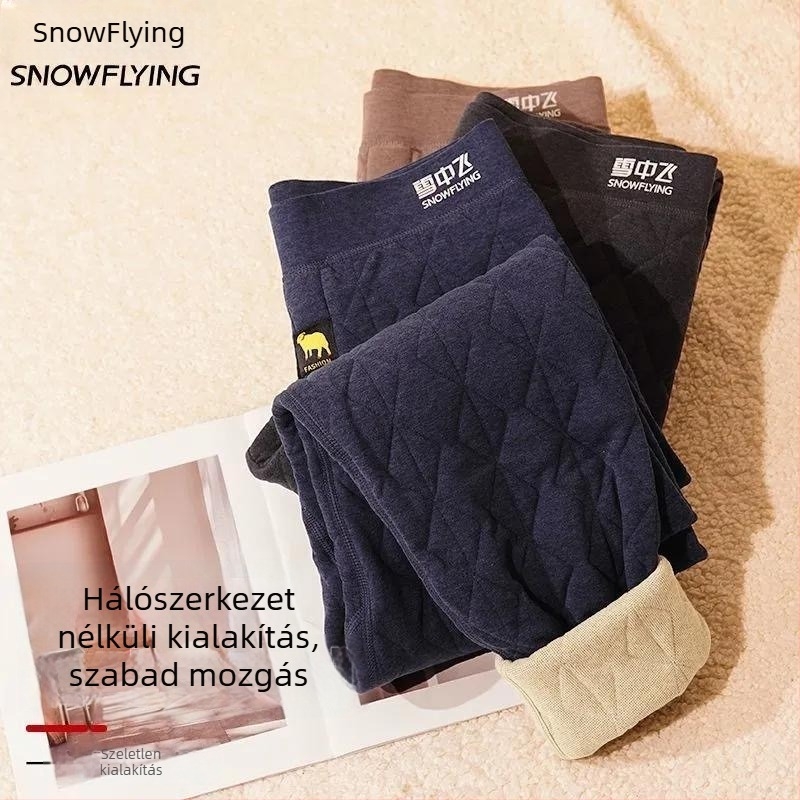Uniszex gyapjú termosz nadrág, szélálló, velúr béléssel, duplaréteg, extra vastag 401-500 g/m²