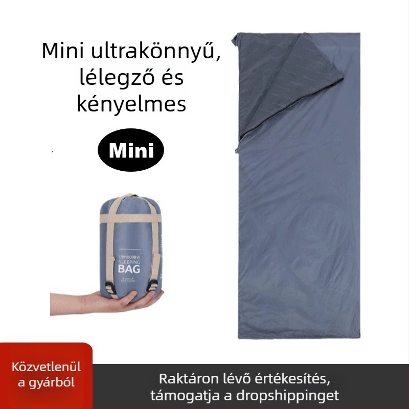 Ultra könnyű mini felnőtt boríték-stílusú hálózsák, kempingezéshez és hotel használathoz, szennyeződésálló, gépi mosás, összekapcsolható