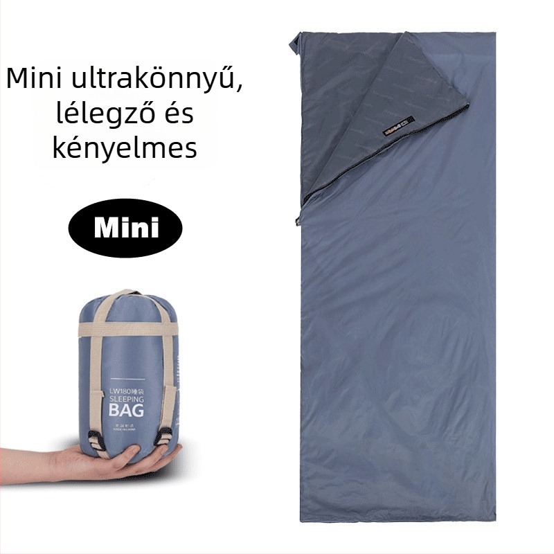 Ultra könnyű mini felnőtt boríték-stílusú hálózsák, kempingezéshez és hotel használathoz, szennyeződésálló, gépi mosás, összekapcsolható