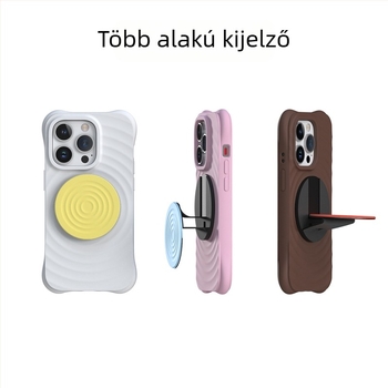 MagSafe mágneses tartó szilikonból, hullám mintás gyűrű, multifunkcionális kialakítás