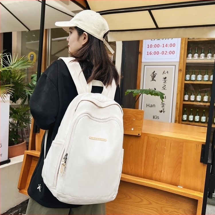 Japán stílusú retro iskolai hátizsák – nylonból, nagy kapacitású, városi minimalistikus stílus, ívelt vállpántok, unisex, középiskolai használatra