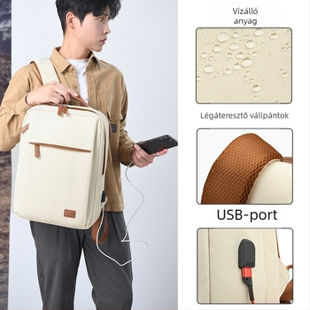 Uniszex hátizsák, Oxford anyagból, utazáshoz, vízálló, 15 hüvelykes laptop kompatibilitás, 20-35L kapacitás, légpárnás vállpántok
