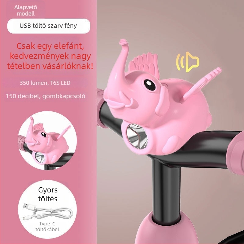 Gyerekeknek szóló kerékpárlámpa karikatúra dizájnnal, nagy fényerő éjszakai bringázáshoz - Tianqi márka, testreszabható feldolgozás elérhető, Nem importált, Nincs privát márka