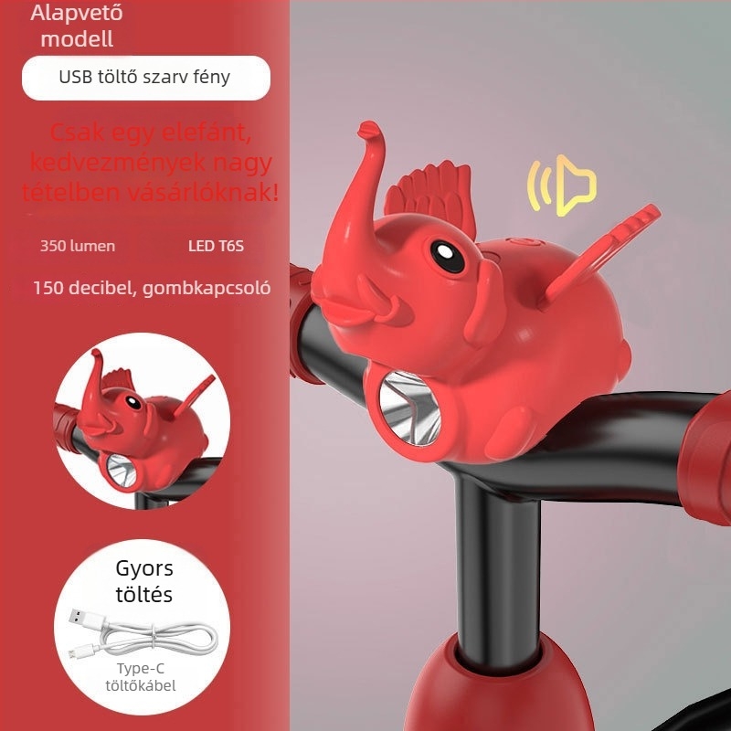 Gyerekeknek szóló kerékpárlámpa karikatúra dizájnnal, nagy fényerő éjszakai bringázáshoz - Tianqi márka, testreszabható feldolgozás elérhető, Nem importált, Nincs privát márka