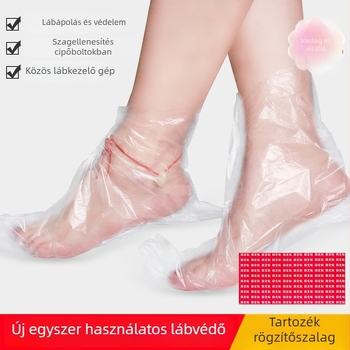Egyszer használatos műanyag lábmaszk fedél, átlátszó, 0,06 mm vastagságú, olajálló és szennyeződések elleni izoláció, eredet Anhui