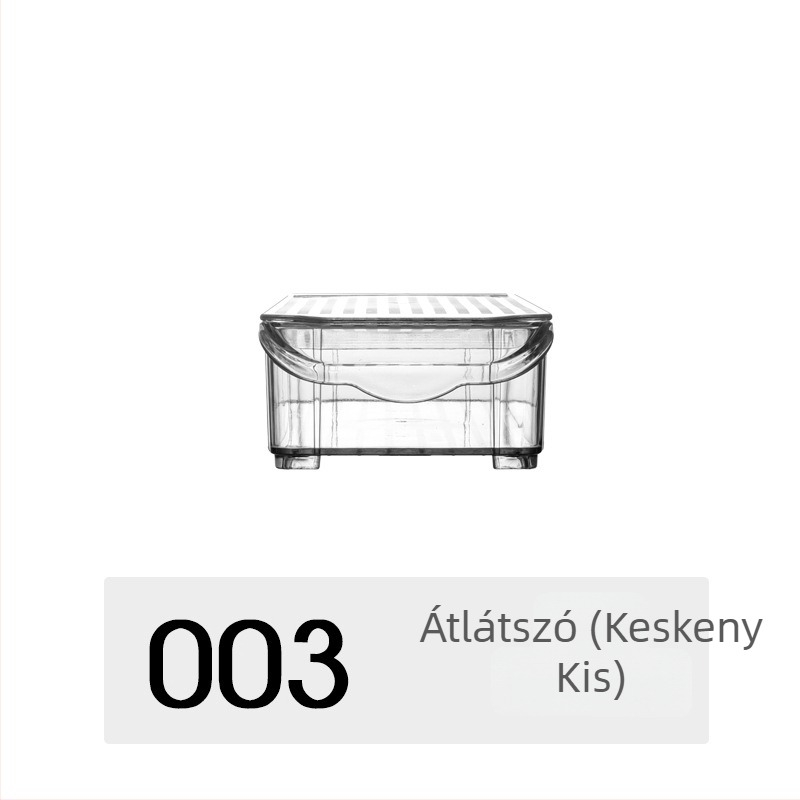 Téglalap alakú hűtőszekrény frissesség megőrző doboz fedővel, átlátszó PET, 1–2 L, gyümölcsök és zöldségek tárolására