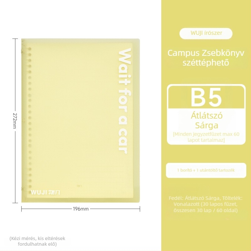 Egyetemi notesz leválasztható oldalakkal, 30 oldal, jó minőségű papír