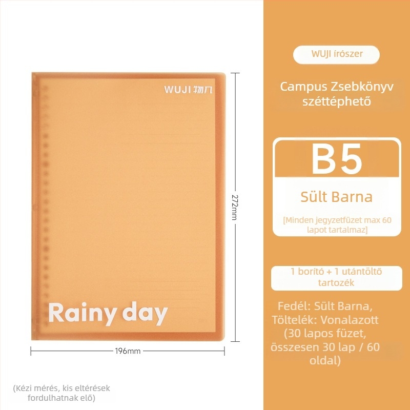 Egyetemi notesz leválasztható oldalakkal, 30 oldal, jó minőségű papír